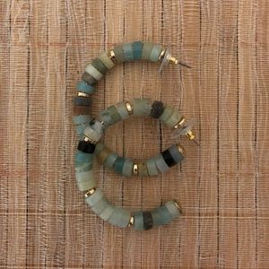 Green Acrylic Jade Hoops